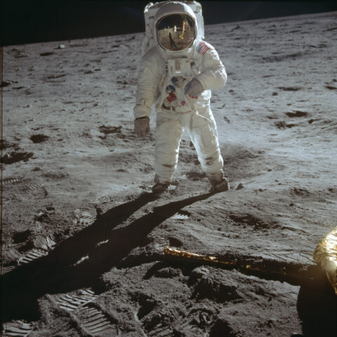 Apollo 11’s mission to the Moon relied, in part, on data from Ranger VIII, its first robotic precursor. Credit: NASA AS11-40-5903