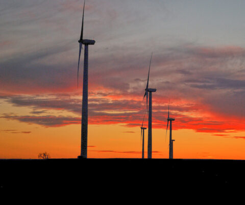 Wind turbines in Weatherford, Okla. Credit: Christopher Neel via USGS, CC BY 2.0