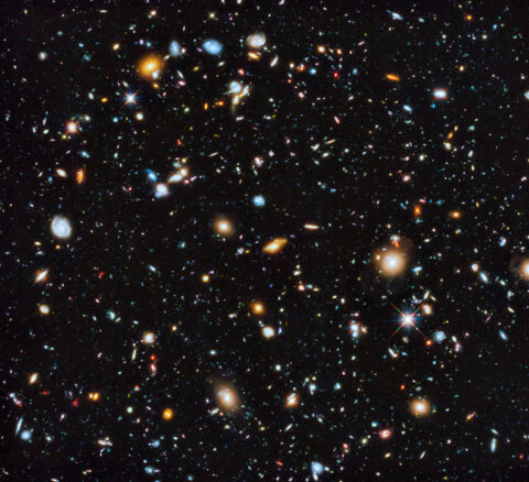 Using the ultraviolet spectrum, scientists discovered more about the life cycle of stars. Credit: NASA/ESA/H. Teplitz and M. Rafelski (IPAC/Caltech)/A. Koekemoer (STScI)/R. Windhorst (ASU)/Z. Levay (STScI)