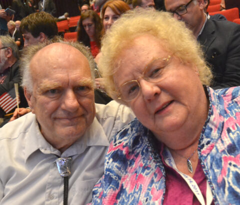 James Christy, who discovered Charon, a moon of Pluto, and his wife Charlene. Credit: Randy Showstack