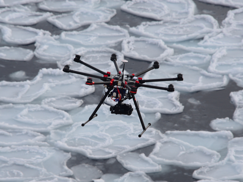 Flying drone in cold hot sale weather