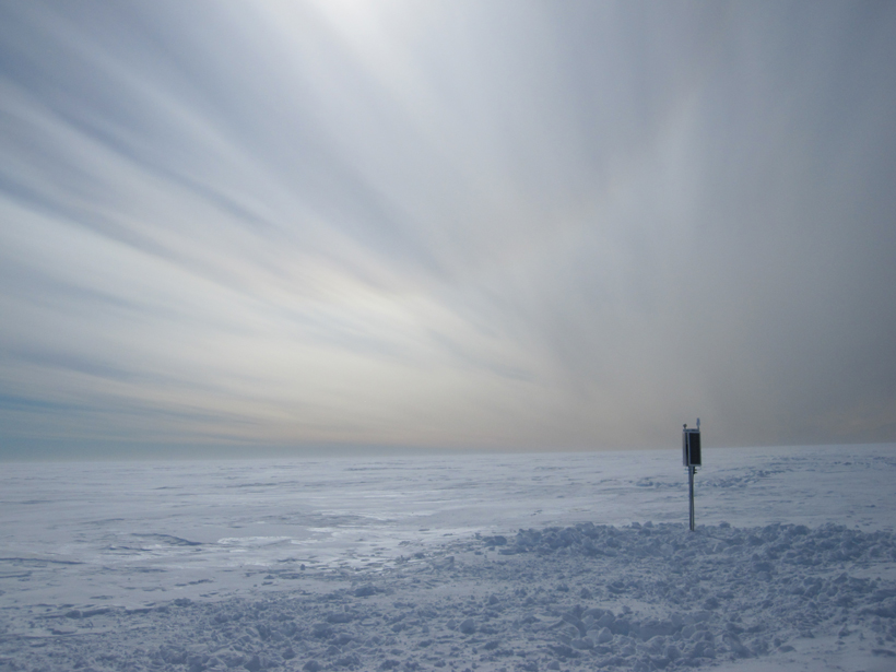 Ocean Waves Vibrating the Ross Ice Shelf