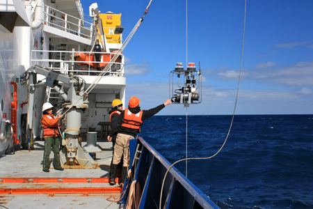 Increasing access to field sciences data and samples, such as those collected during a 2012 research cruise to explore the biological, chemical, and physical properties of a Southern Ocean phytoplankton bloom, will move science forward by facilitating reproducibility of results and reuse of data. Credit: Rebecca Fowler
