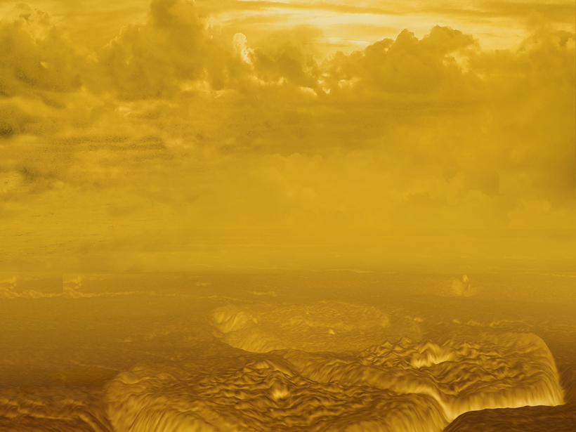 Artist’s rendering of what Venus might look like near the surface.