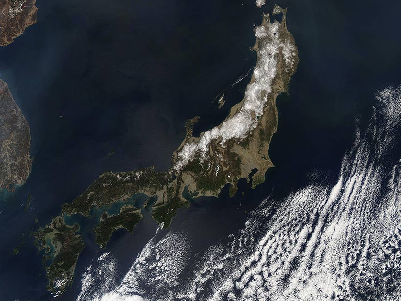 Satellite photo of Japan