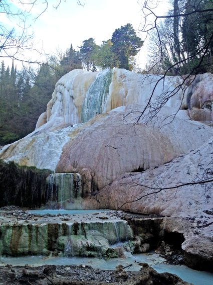 Hot springs at “Fossa Bianca” near Bagno San Filippo at the foot of Mt. Amiata.