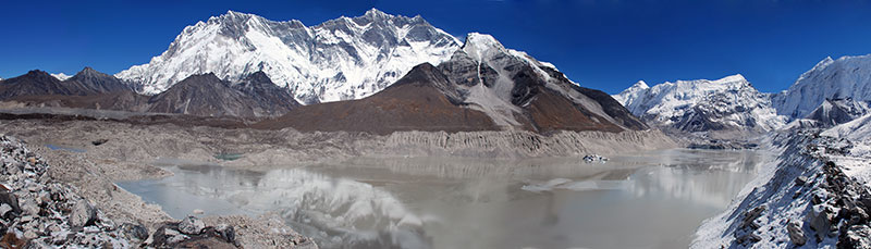Imja Lake in Sagarmatha National Park grows 75 meters per year.