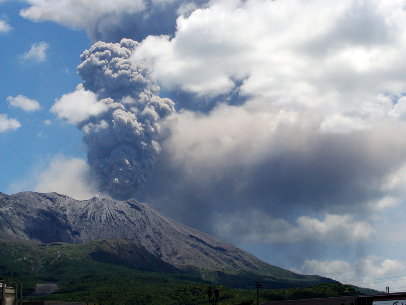 18 July 2013 eruption of Sakurajima volcano in Japan.