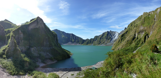 A view of Mount Pinatubo’s caldera, now filled with a lake, in 2013.