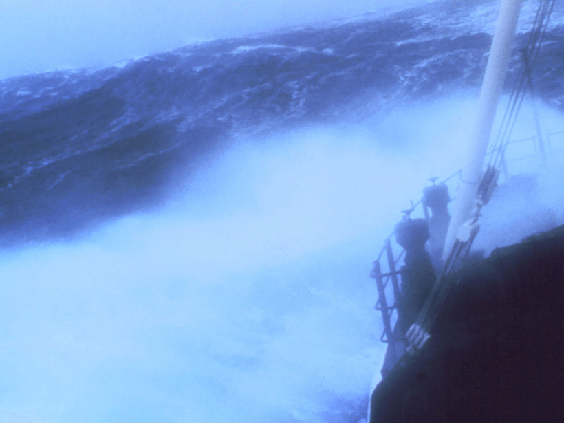 Ocean-going ships like this National Oceanic and Atmospheric Administration vessel plying rough water off North Carolina occasionally encounter huge waves that science still cannot predict.