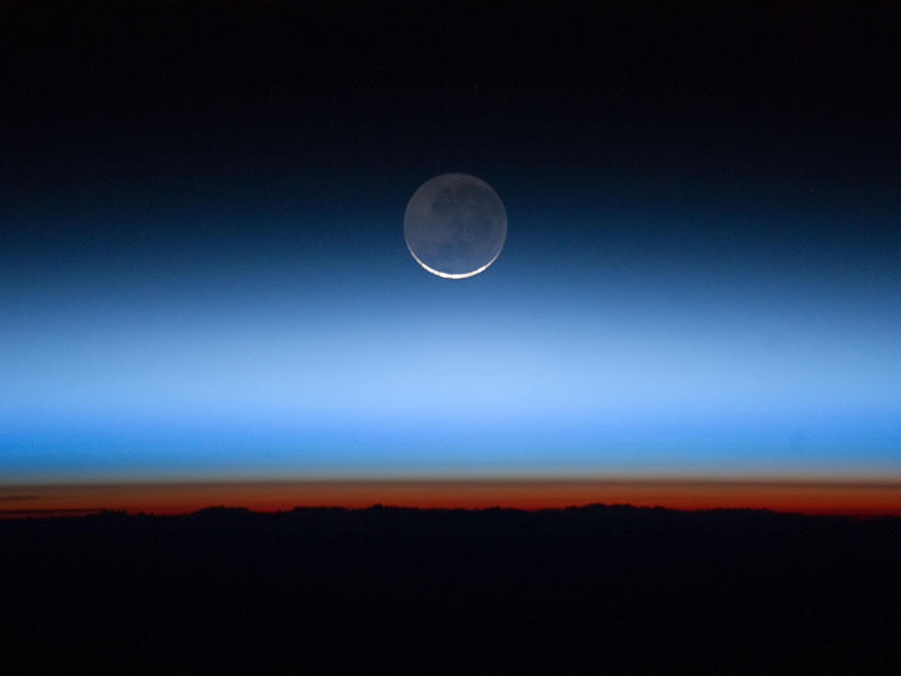 The stratosphere, seen here as the blue region above the red-orange troposphere, sports a mysterious wind anomaly in its quasi-biennial oscillation, scientists say.