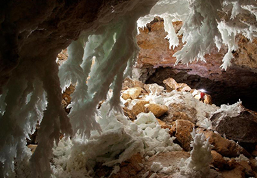 Gypsum chandeliers in Carlsbad National Park’s Lechuguilla Cave