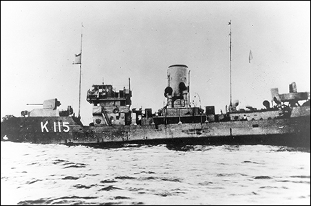 HMCS Lévis on 19 September 1941, just before it sank.