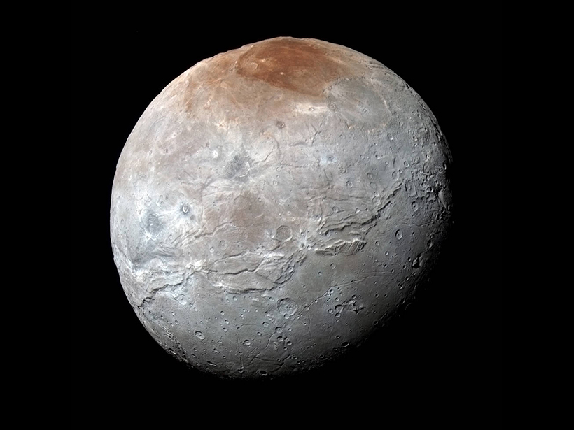 This image of Pluto’s moon Charon was captured by NASA’s New Horizons spacecraft as it approached Pluto on 14 July 2015.