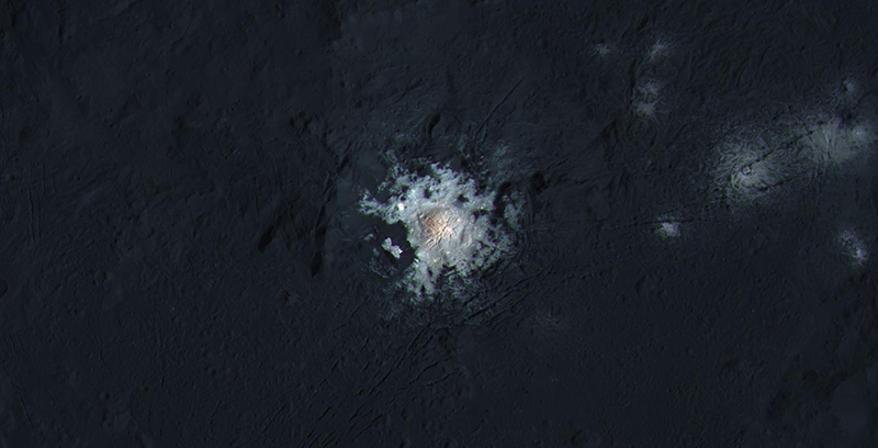 Bright spot within Ceres's Occator crater.
