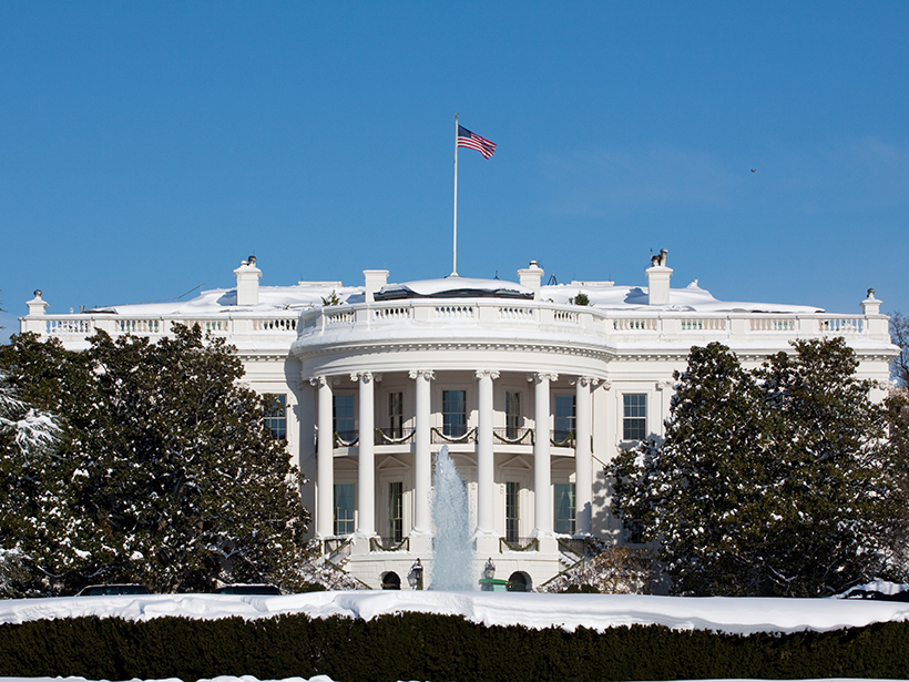 Whitehouse in winter