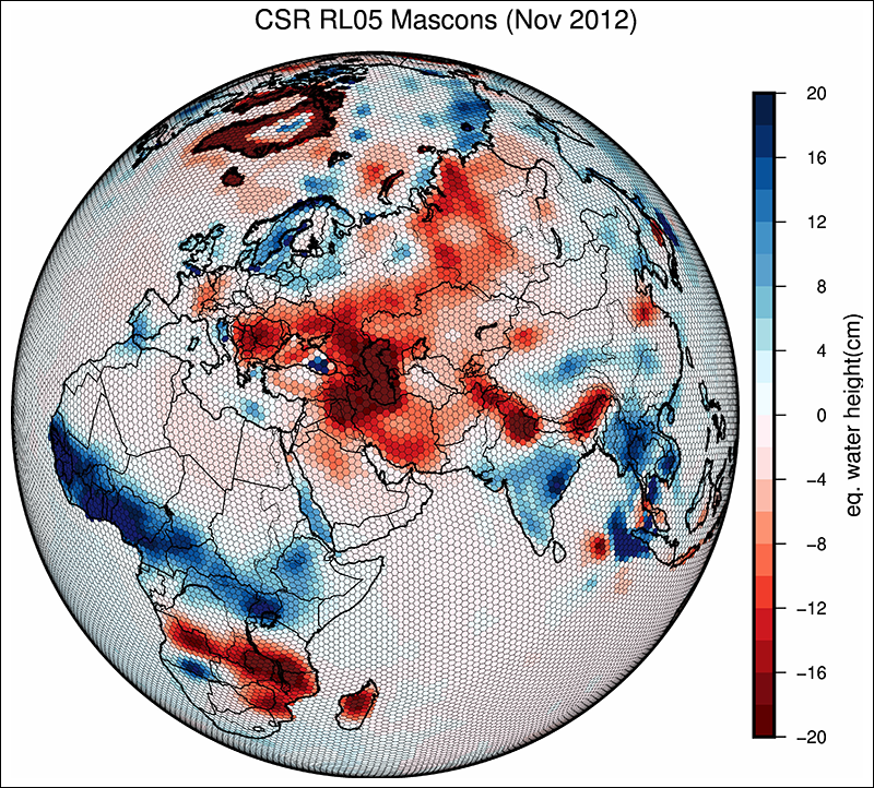 Scientists track how Earth’s gravity changes targeted grid locations.
