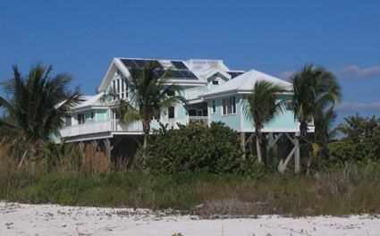 Solar panels on a Florida beach house are now tax-exempt.
