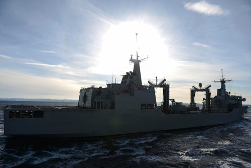 The SPS Cantabria, the refueling ship that was simulated to have been deliberately sunk in exercise Cold Response 16’s partnership with academia and the military.