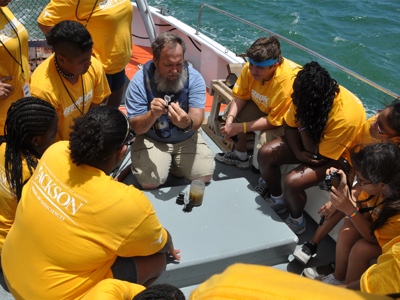 Students study water geoscience