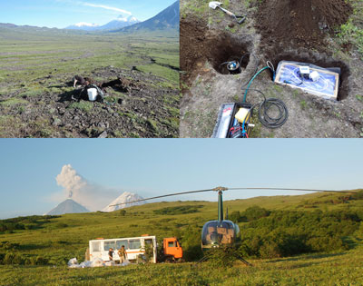 KISS seismic instrument sites were in remote locations near active volcanoes in eastern Russia