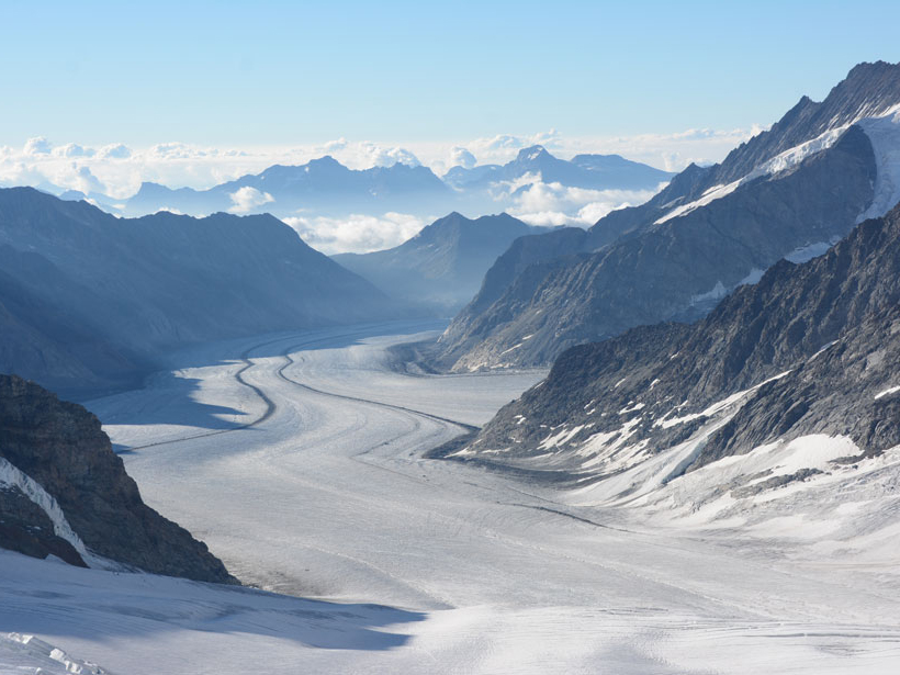 Aletsch glacier seen from Jungfraujoch.
