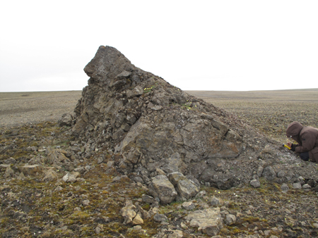 The second ancient methane seep mound the researchers found on Ellef Ringnes Island changed the scope of Williscroft’s research.