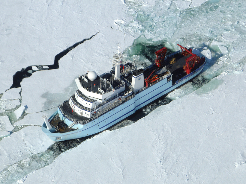 NSF’s global-class research vessel Sikuliaq in February 2014.