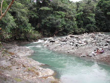 Streams like Rio Mameyes in Puerto Rico flood rapidly and are severely affected by large tropical storms and hurricanes.