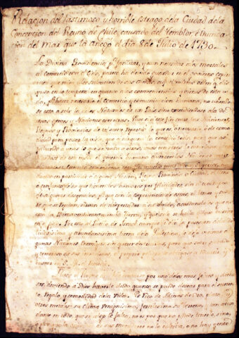 A new study looks at historical accounts to reexamine the damage of Chile’s 1730 earthquake.