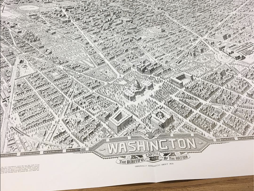 Map of Washington, D. C., around Capitol Hill from 1920, in the Historical Map Collection of the USGS Library in Reston, Va.