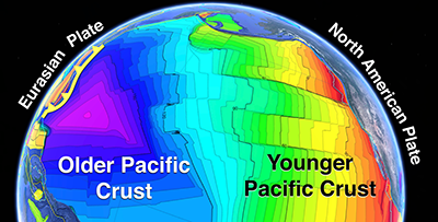 Stop 39 on the Grand Tour of the Ocean Basins looks at the formation of the Pacific Plate.