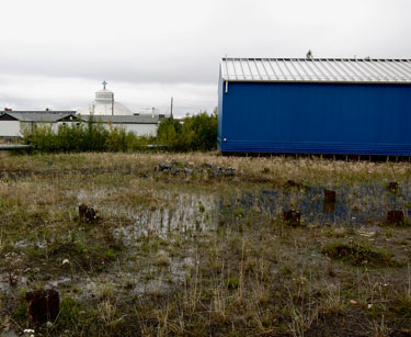 When Inuvik was first settled in the 1950s, pilings were commonly made of wood
