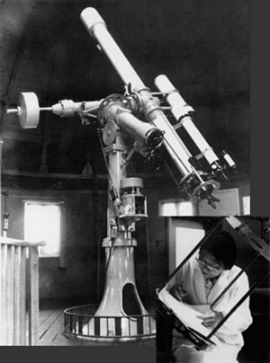 Ms. Koyama at the telescope