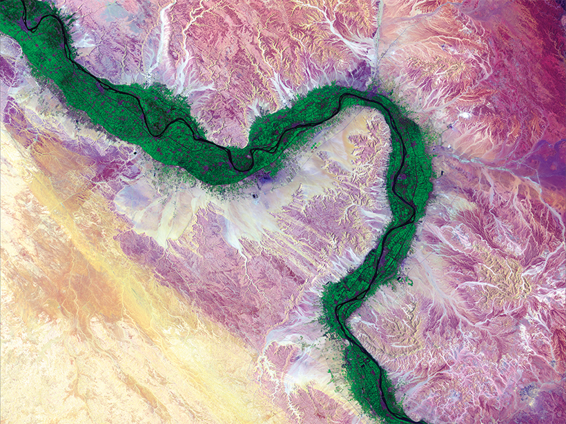 Satellite image of Nile River