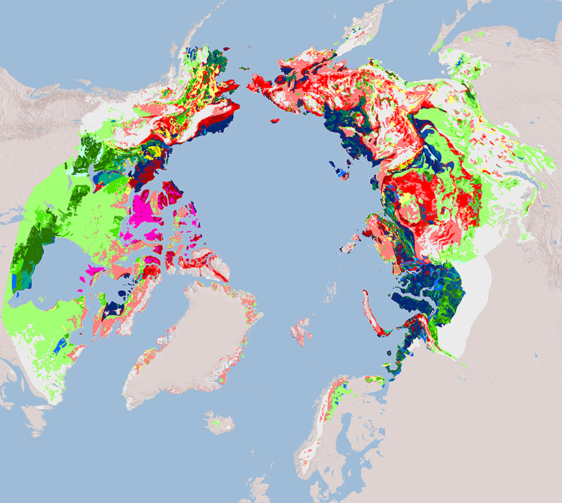 Map of vulnerable permafrost