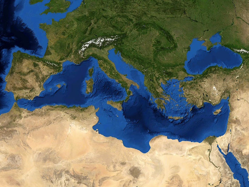 Researchers recently revisited geological evidence thought to indicate 135 tsunami events in eight nations ringing the Mediterranean basin