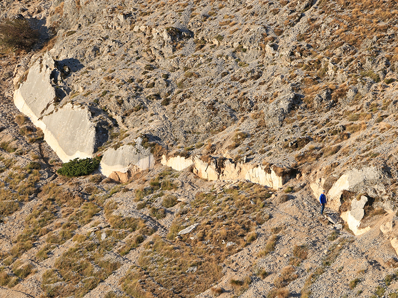 Fault scarp in Italy's Apennine Mountains