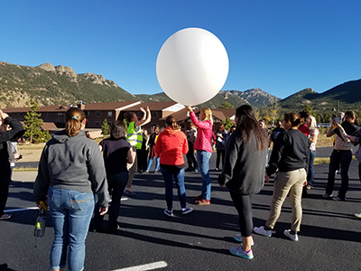 At the 2016 Front Range workshop, PROGRESS students launched a sonde to collect an atmospheric profile.