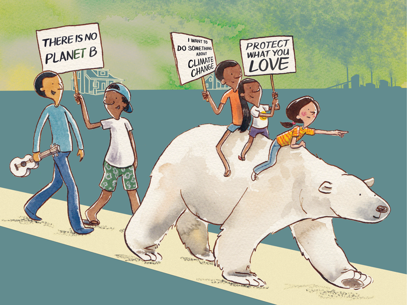 An illustration from the children’s book The Tantrum That Saved the World by Michael Mann and Megan Herbert.