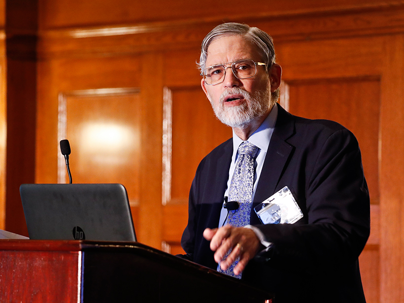 Former White House science adviser John Holdren speaking on 17 May.