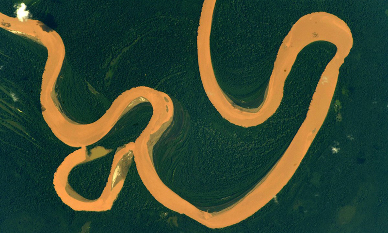 View of the mighty Amazon River, taken in mid May.