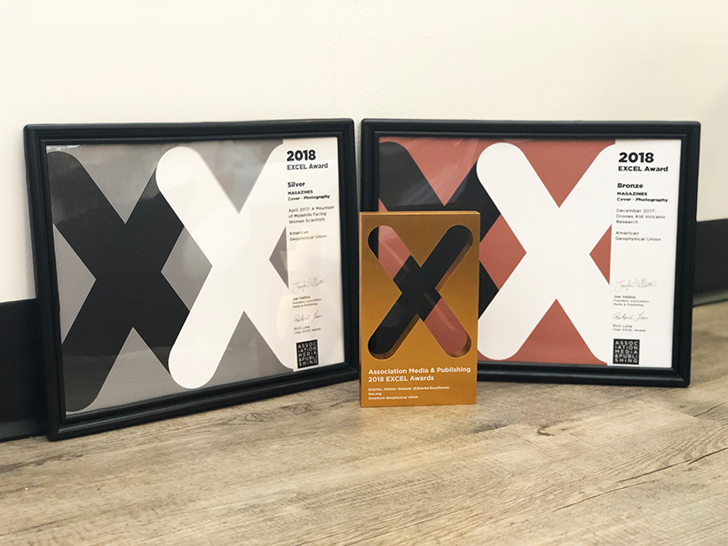 Eos.org and Eos magazine received gold, silver, and bronze EXCEL awards in 2018