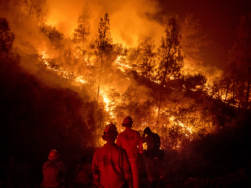 Firefighters at the Ranch Fire in California