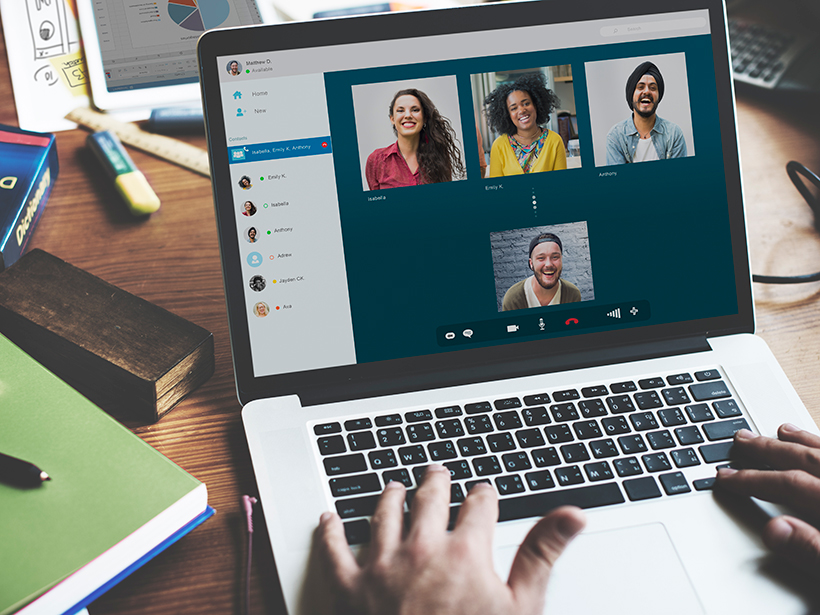 Video teleconferencing allows small groups of early-career scientists and their middle- to late-career mentors to meet virtually.