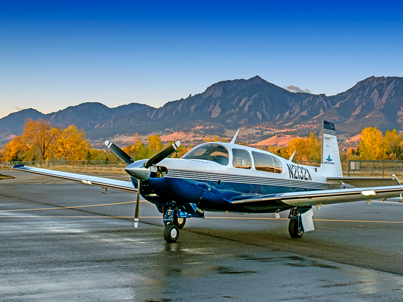 A modified Mooney aircraft owned by Scientific Aviation, a company that will donate free flight time next year to scientists.