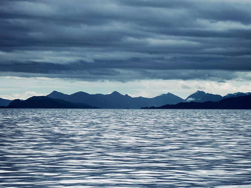 A view of Dixon Entrance off the west coast of British Columbia, Canada