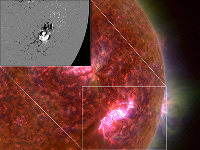 Plasma Activity Around Sunspots May Foreshadow Solar Storms - Eos