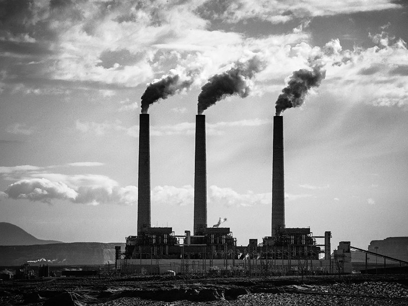 Emissions from the Navajo Generating Station, a coal-fired powerplant located in Arizona