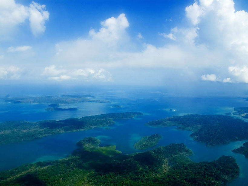 An aerial view of the Andaman Islands, India